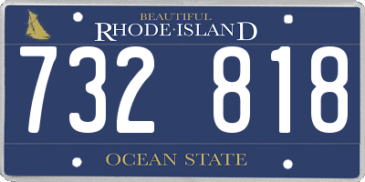 RI license plate 732818