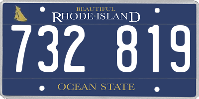 RI license plate 732819