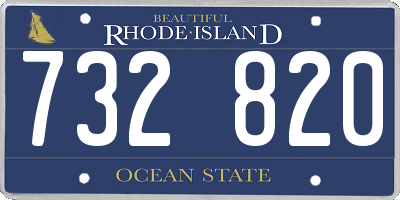 RI license plate 732820