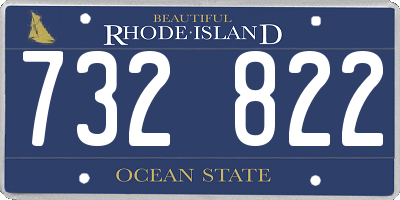 RI license plate 732822