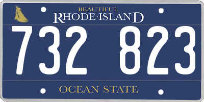 RI license plate 732823