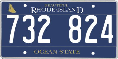 RI license plate 732824
