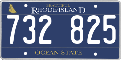 RI license plate 732825