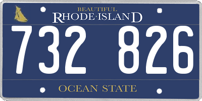 RI license plate 732826