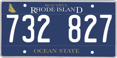 RI license plate 732827