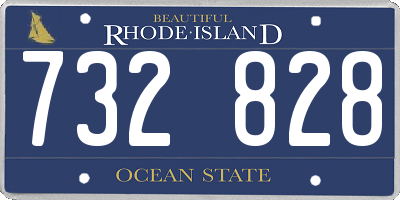 RI license plate 732828