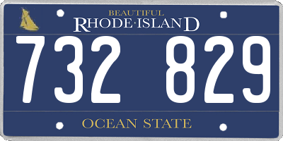 RI license plate 732829
