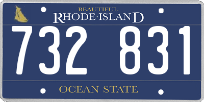 RI license plate 732831