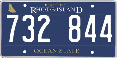 RI license plate 732844