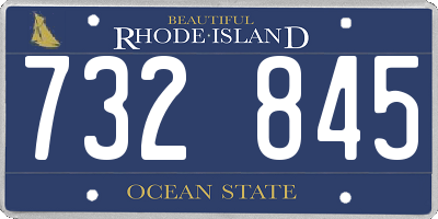 RI license plate 732845