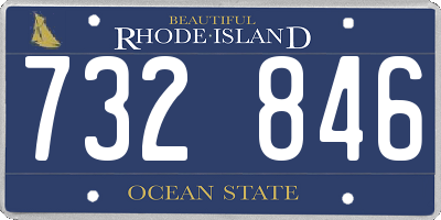 RI license plate 732846