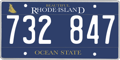 RI license plate 732847