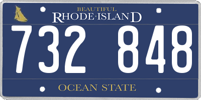 RI license plate 732848