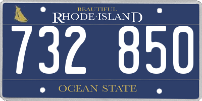 RI license plate 732850