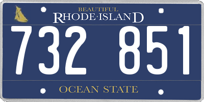 RI license plate 732851