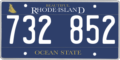 RI license plate 732852