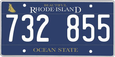 RI license plate 732855