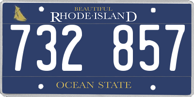 RI license plate 732857