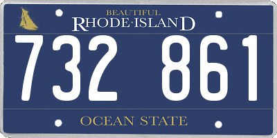 RI license plate 732861