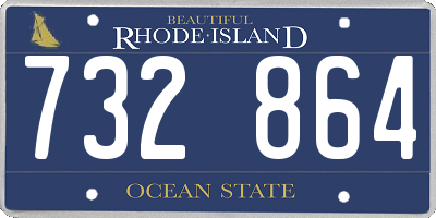RI license plate 732864