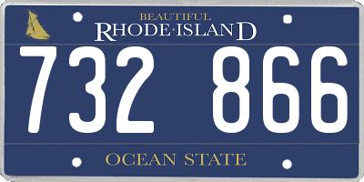 RI license plate 732866