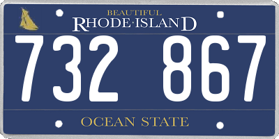 RI license plate 732867
