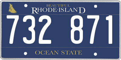 RI license plate 732871