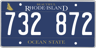 RI license plate 732872