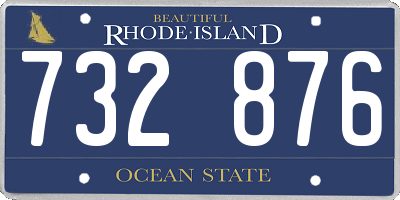 RI license plate 732876
