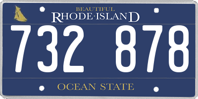 RI license plate 732878