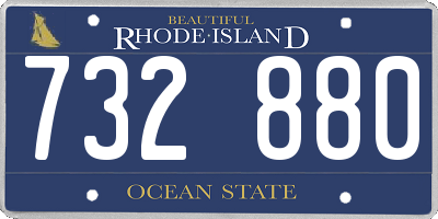 RI license plate 732880