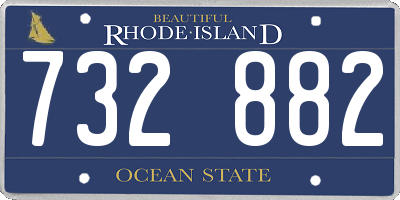 RI license plate 732882