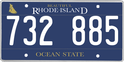 RI license plate 732885
