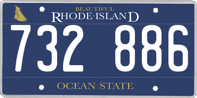 RI license plate 732886