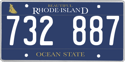 RI license plate 732887