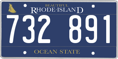 RI license plate 732891