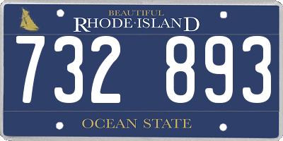 RI license plate 732893