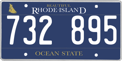 RI license plate 732895
