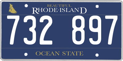 RI license plate 732897
