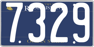RI license plate 7329