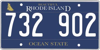 RI license plate 732902