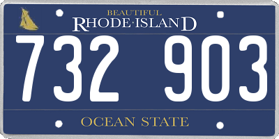 RI license plate 732903