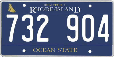 RI license plate 732904