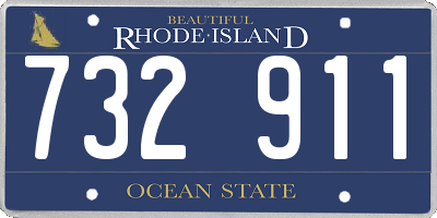 RI license plate 732911
