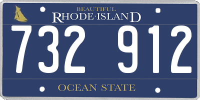 RI license plate 732912