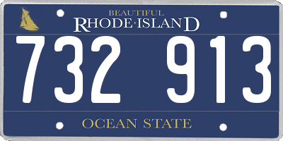 RI license plate 732913