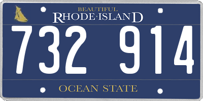 RI license plate 732914