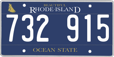 RI license plate 732915