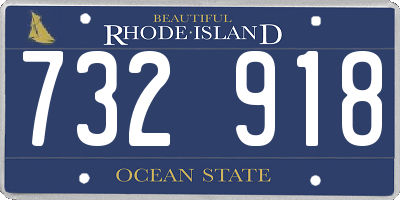 RI license plate 732918