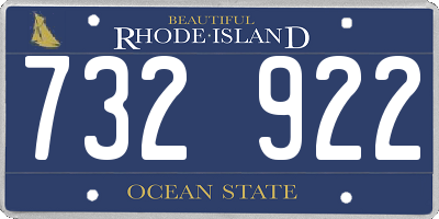 RI license plate 732922